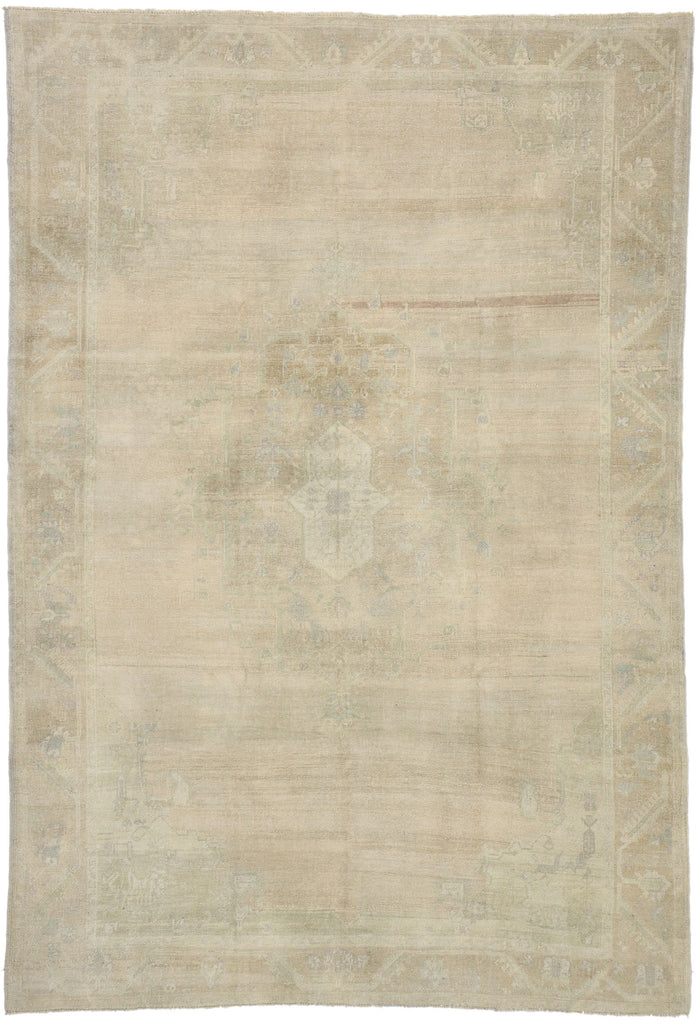 6 x 8 Vintage Turkish Oushak Rug 52458