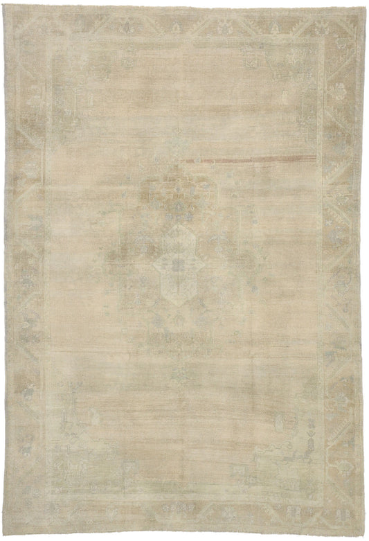 6 x 8 Vintage Turkish Oushak Rug 52458