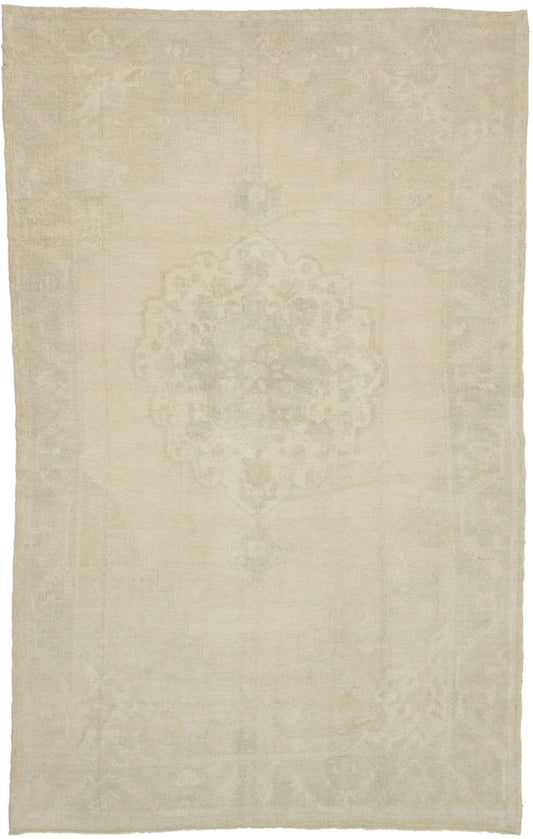6 x 9 Vintage Turkish Oushak Rug 52499