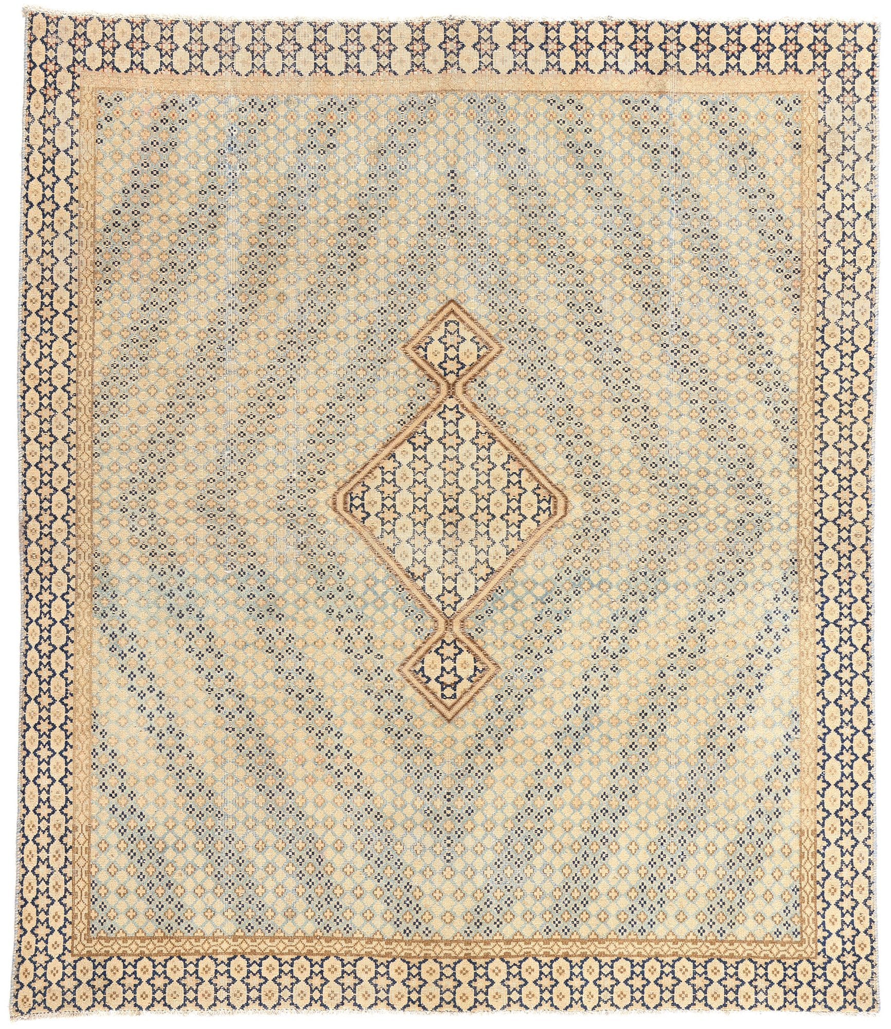 5 x 6 Vintage Persian Kerman Rug 53752