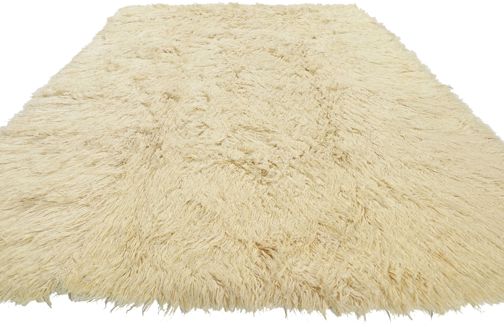 6 x 10 Vintage Greek Natural Flokati Rug 78059