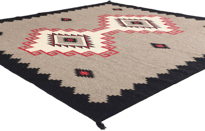 8 x 8 Southwest Modern Square Navajo-Style Rug 81118