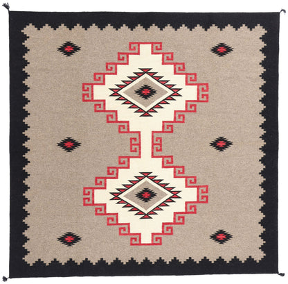 8 x 8 Southwest Modern Square Navajo-Style Rug 81118