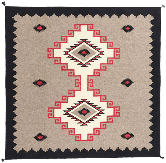 8 x 8 Southwest Modern Square Navajo-Style Rug 81118