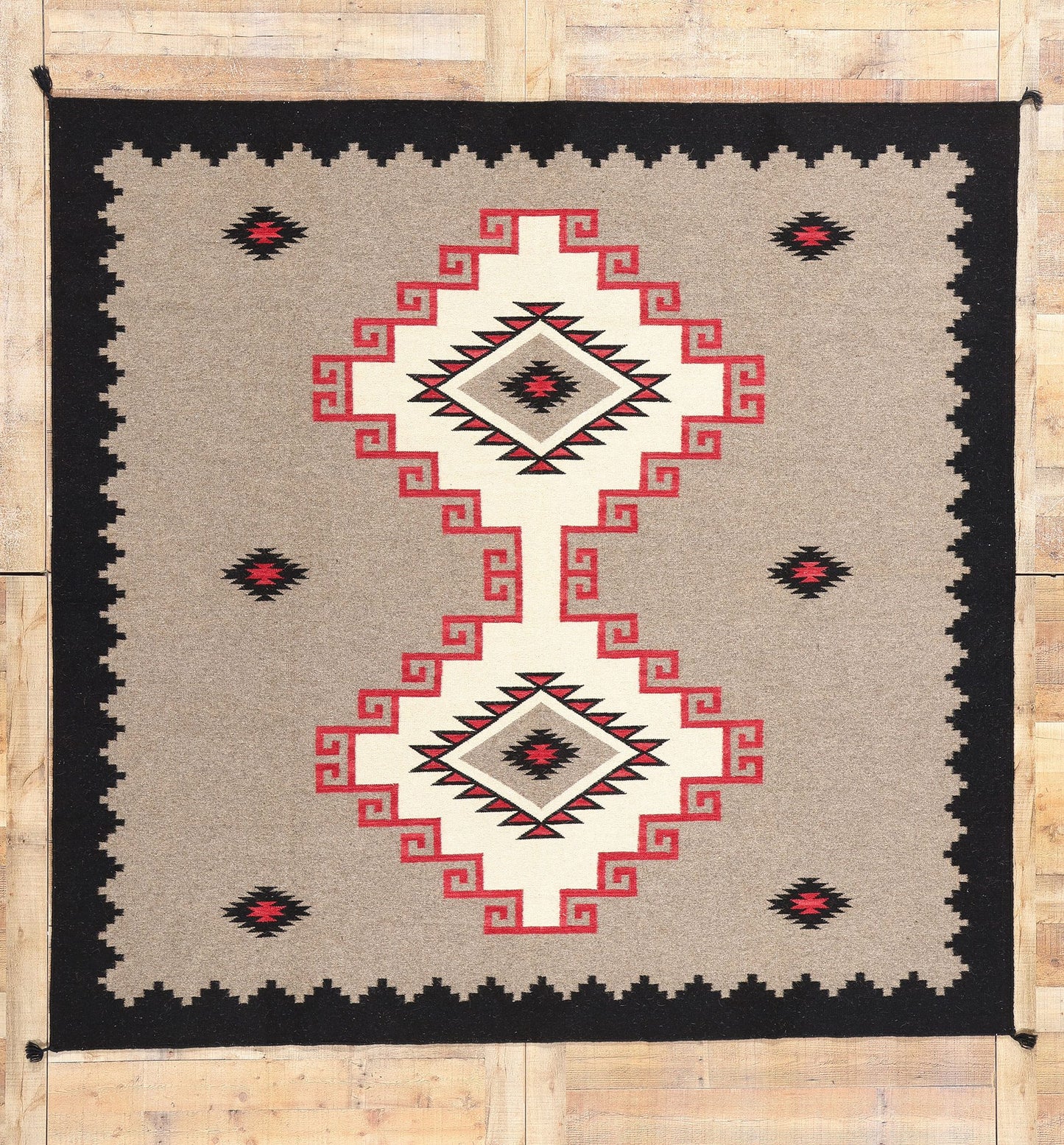 8 x 8 Southwest Modern Square Navajo-Style Rug 81118
