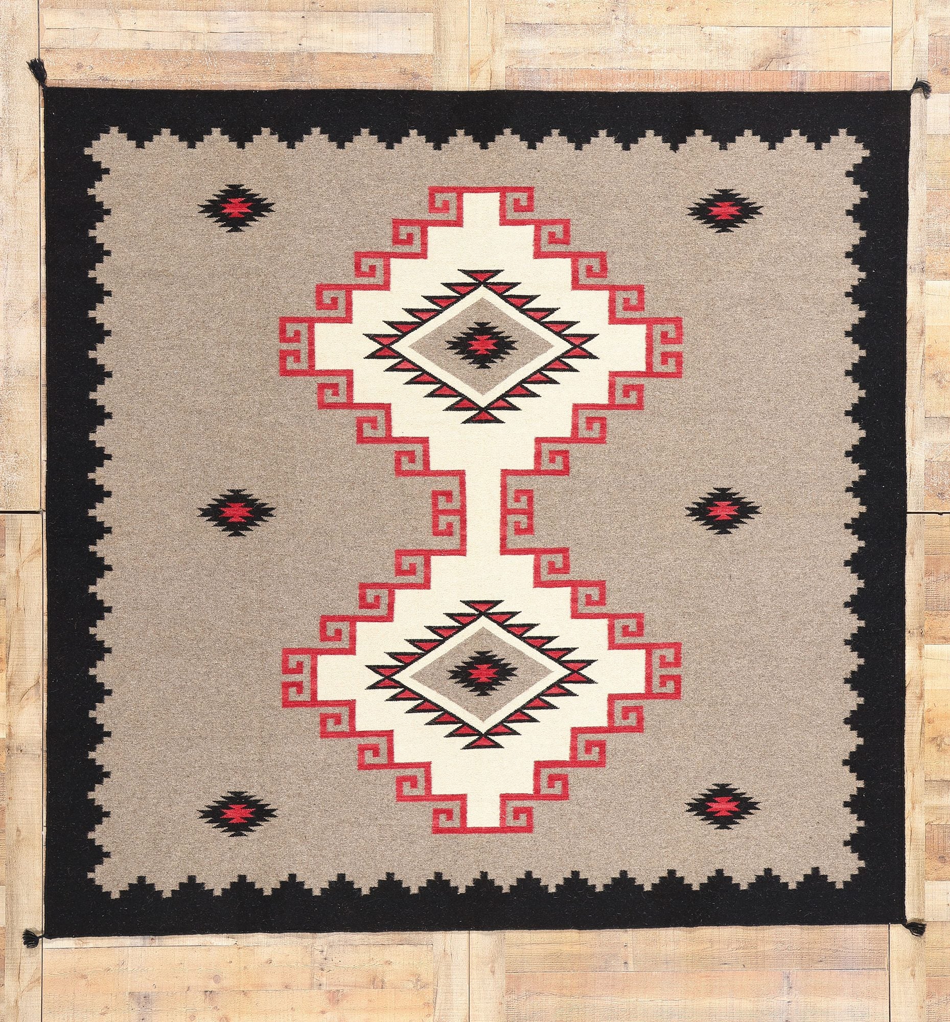 8 x 8 Southwest Modern Square Navajo-Style Rug 81118