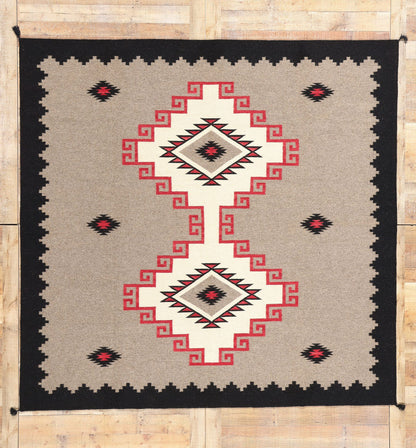 8 x 8 Southwest Modern Square Navajo-Style Rug 81118