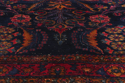 6 x 6 Antique Navy Blue Persian Lilihan Rug 77633