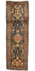 4 x 11 Antique Navy Blue Persian Hamadan Rug 73245