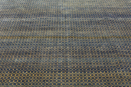 6 x 8 Navy Blue Transitional Indian Rug 30288
