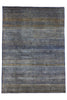 6 x 8 Navy Blue Transitional Indian Rug 30288