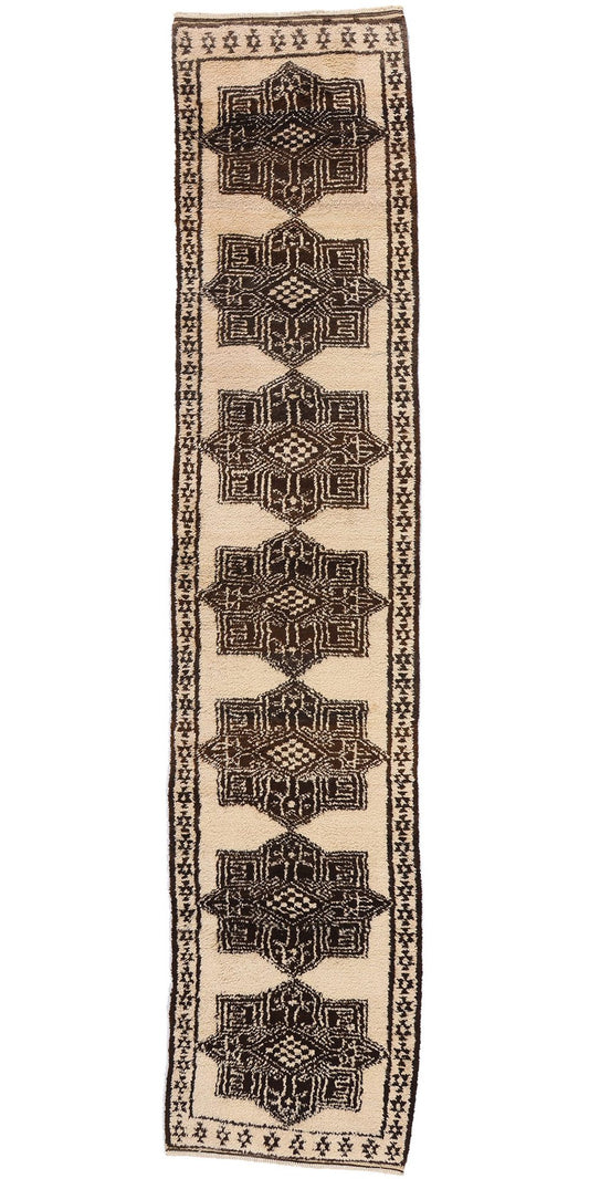 3 x 14 Vintage Neutral Kurdish Rug 53907