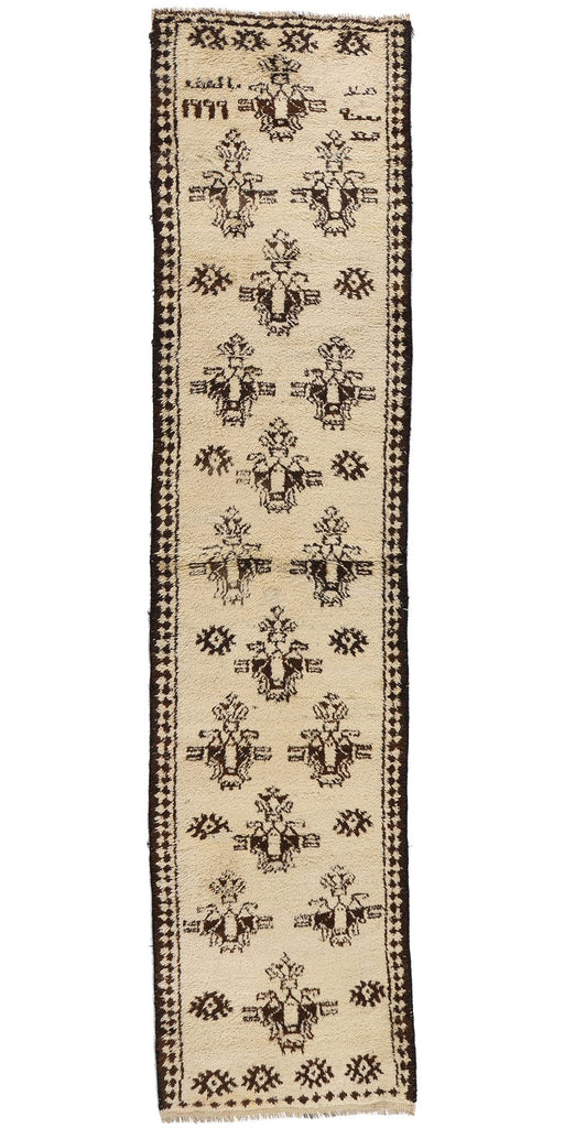 3 x 15 Neutral Vintage Kurdish Rug 53885