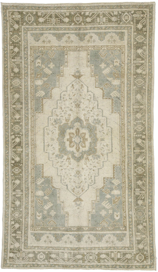 4 x 7 Vintage Turkish Oushak Rug 52440