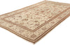 4 x 7 Antique Neutral Persian Kashan Rug 53764