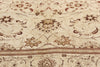 4 x 7 Antique Neutral Persian Kashan Rug 53764