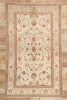 4 x 7 Antique Neutral Persian Kashan Rug 53764