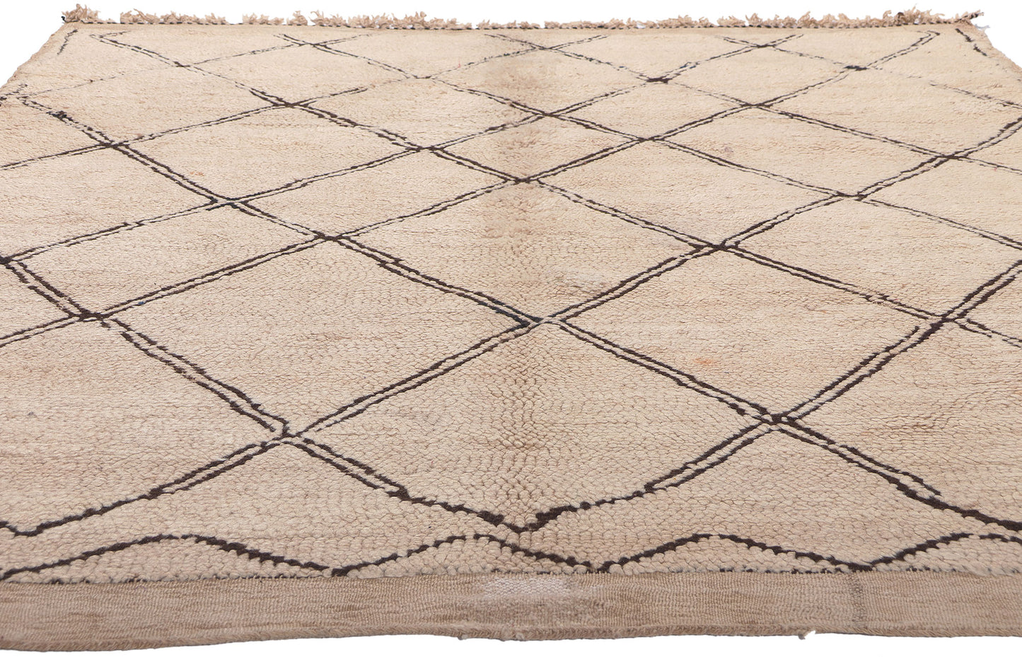 6 x 6 Vintage Neutral Moroccan Azilal Rug 20285