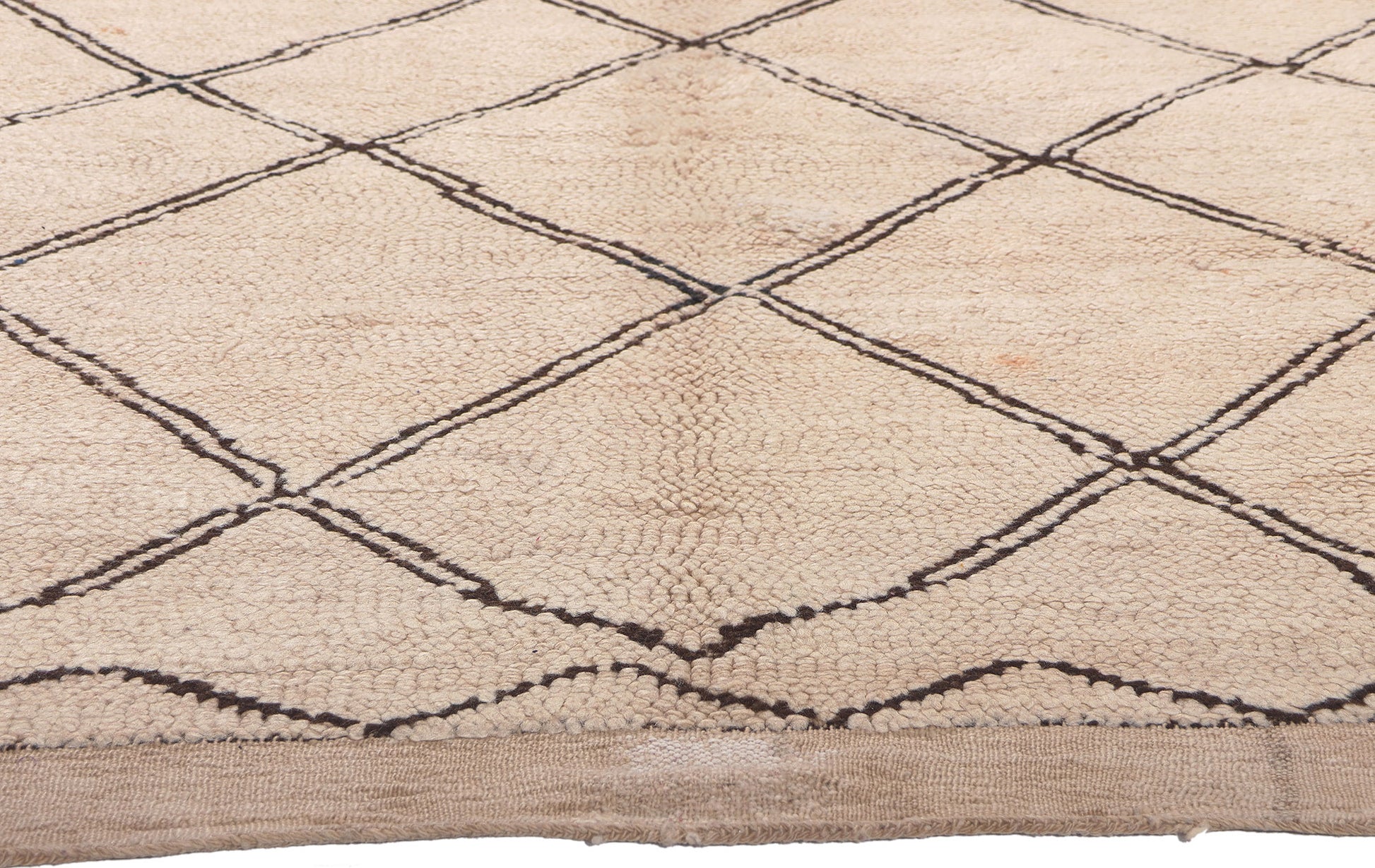 6 x 6 Vintage Neutral Moroccan Azilal Rug 20285