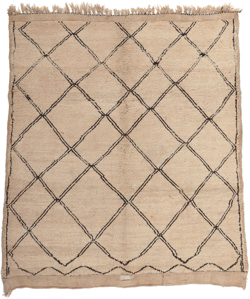 6 x 6 Vintage Neutral Moroccan Azilal Rug 20285