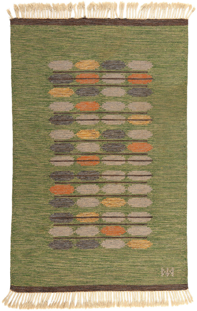 4 x 7 Nils Nilsson Vintage Finnish Rollakan Rug 78825