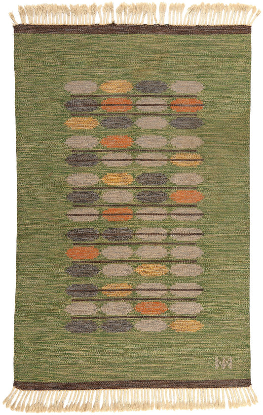 4 x 7 Nils Nilsson Vintage Finnish Rollakan Rug 78825