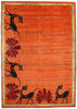 10 x 14 Modern Orange Chinese Art Deco Rug 31094