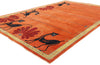 6 x 9 Modern Orange Chinese Art Deco Rug 31322
