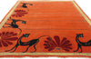 6 x 9 Modern Orange Chinese Art Deco Rug 31322