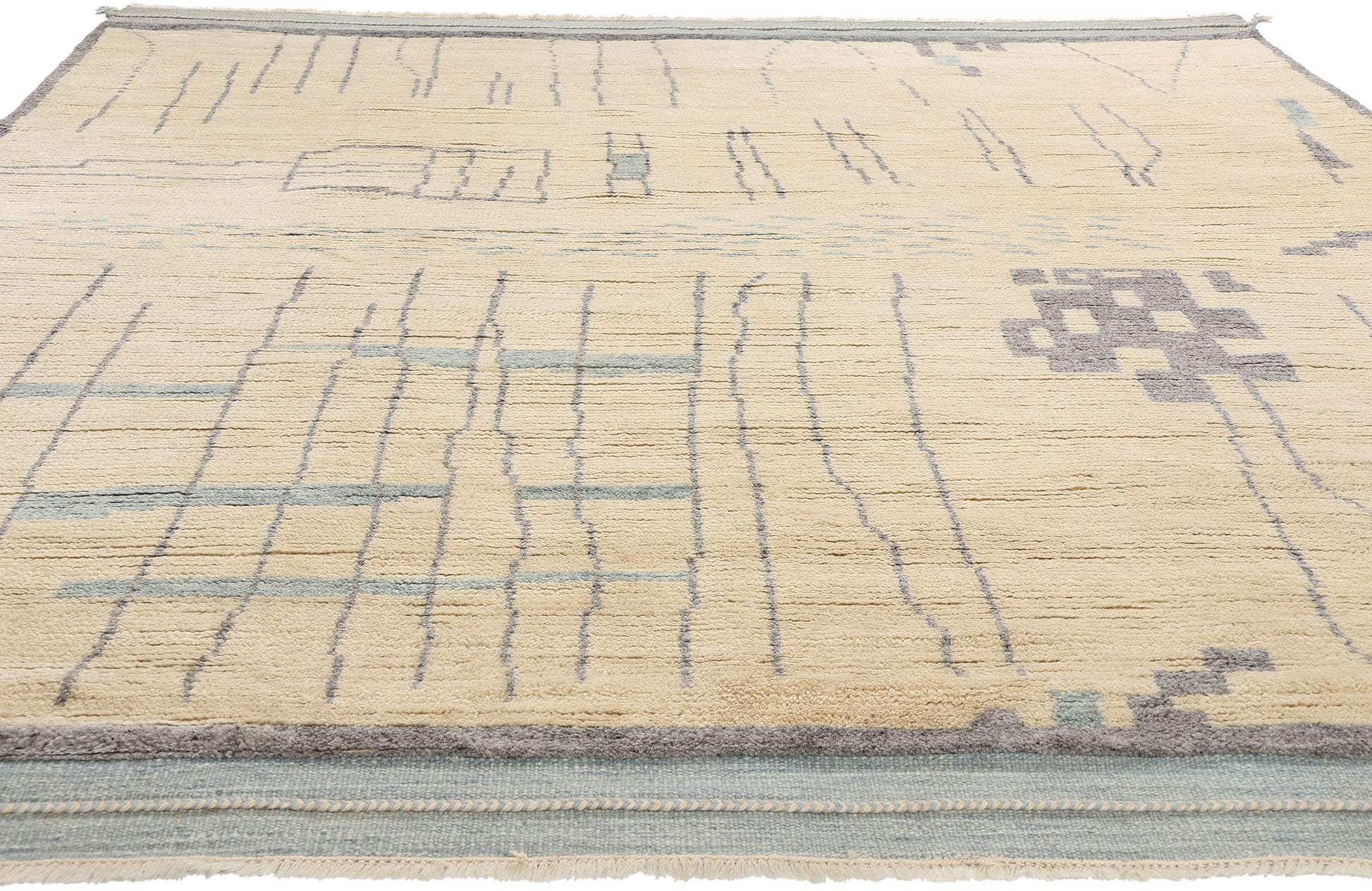 8 x 10 Organic Modern Brutalist Moroccan Rug 31235