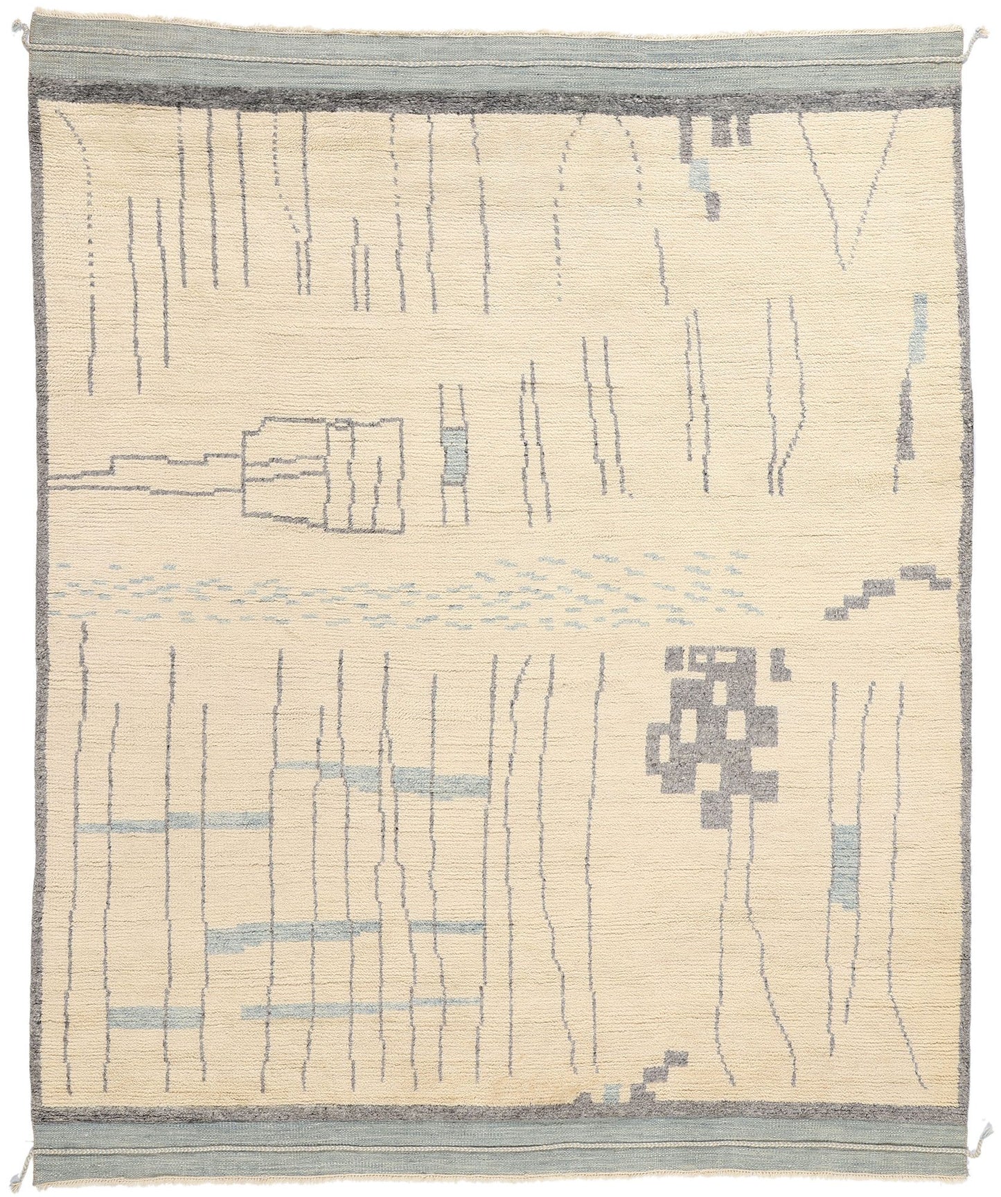 8 x 10 Organic Modern Brutalist Moroccan Rug 31235