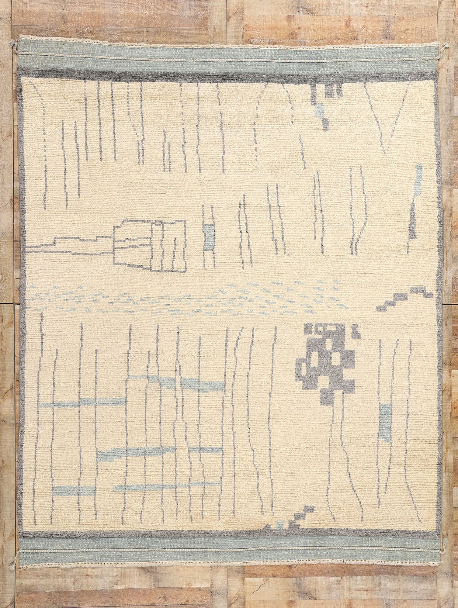 8 x 10 Organic Modern Brutalist Moroccan Rug 31235