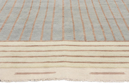8 x 10 Organic Brutalist Striped Moroccan Rug 31313