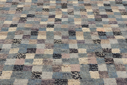 12 x 15 Modern Bauhaus Checkered Moroccan Rug 81053