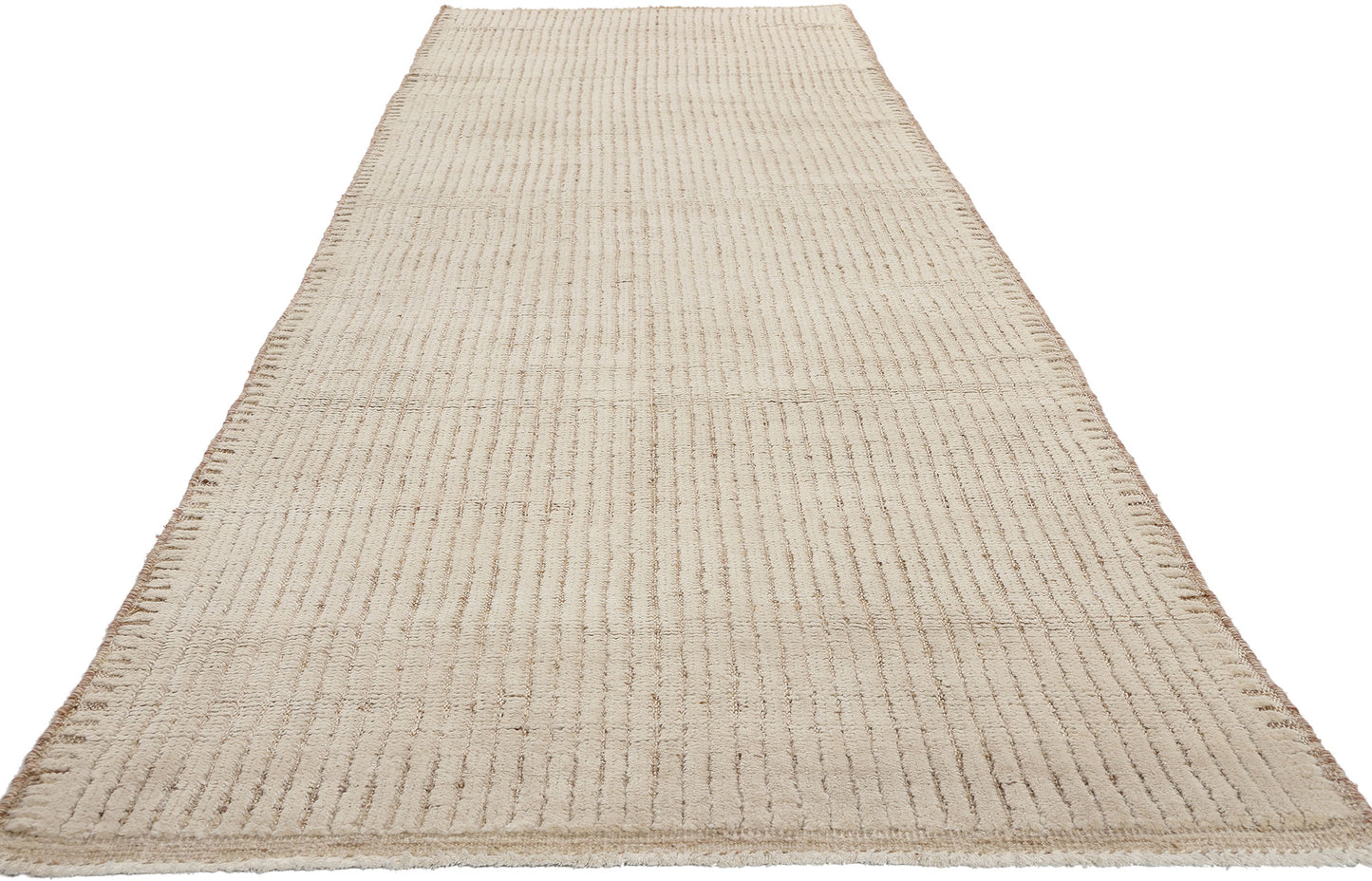 3 x 12 Organic Modern Striations Moroccan Rug 81106