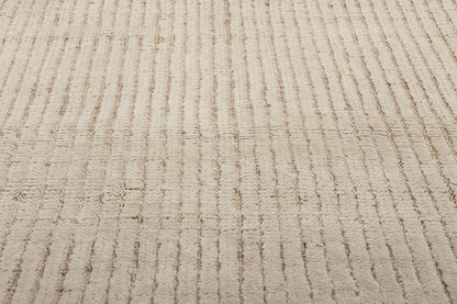 3 x 12 Organic Modern Striations Moroccan Rug 81106