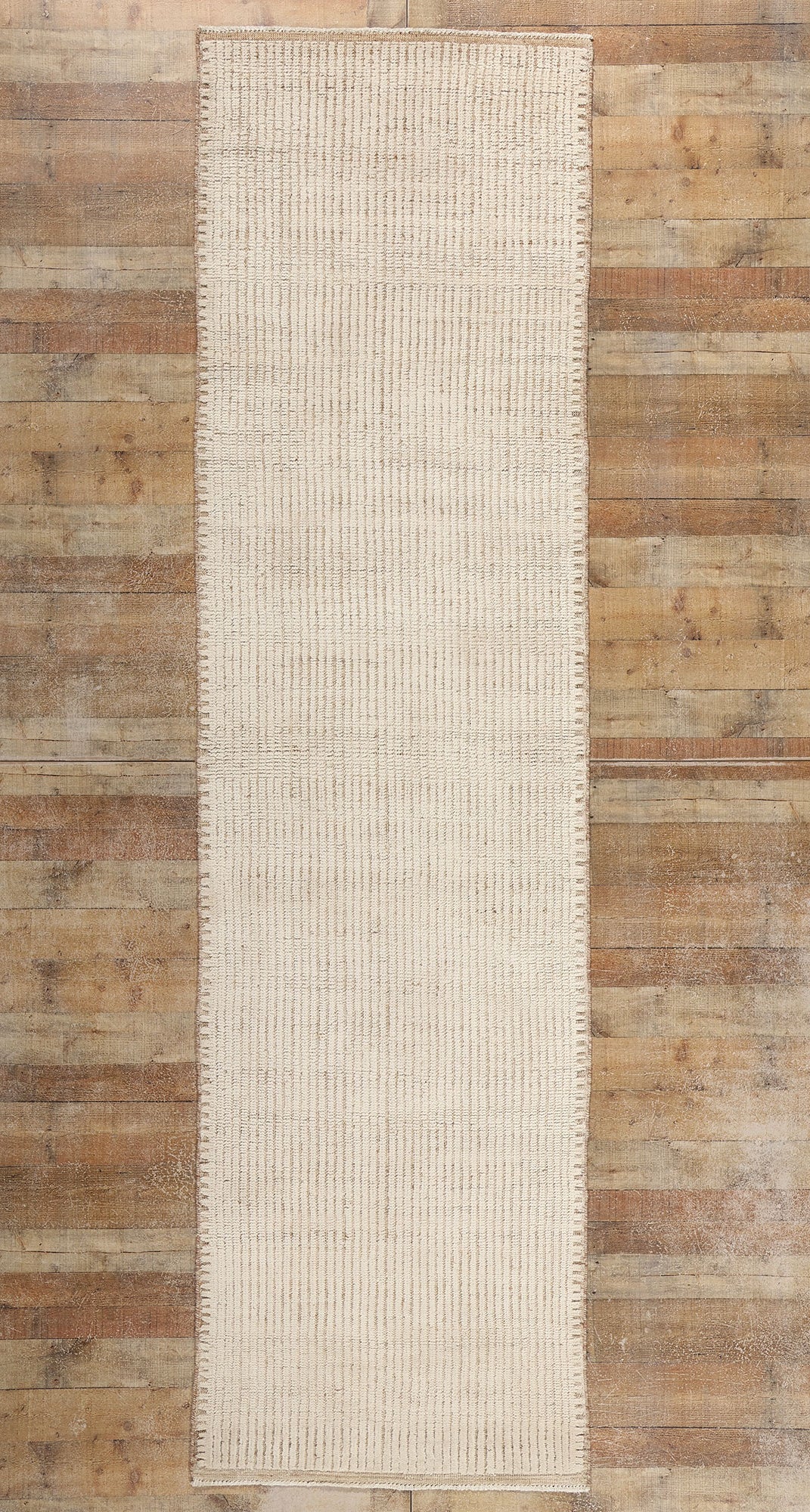 3 x 12 Organic Modern Striations Moroccan Rug 81106
