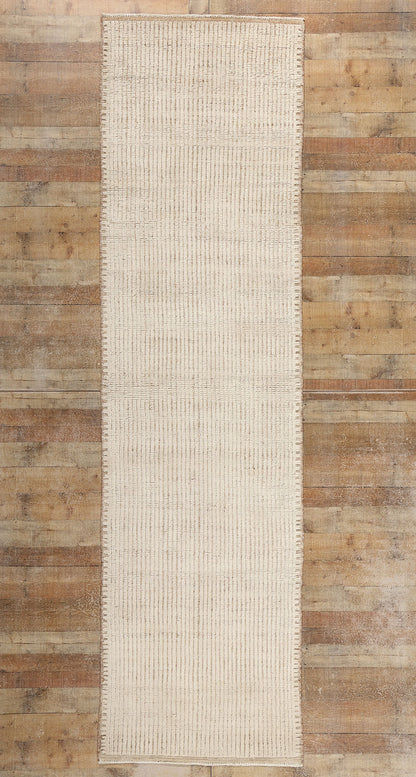 3 x 12 Organic Modern Striations Moroccan Rug 81106