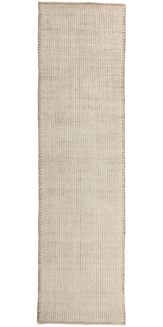 3 x 12 Organic Modern Striations Moroccan Rug 81106