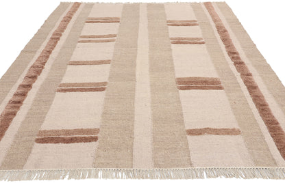 5 x 8 Organic Modern High-Low Kilim Rug 31004