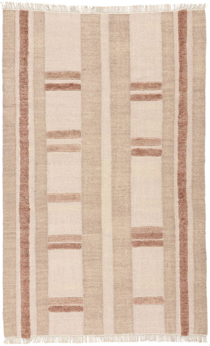 5 x 8 Organic Modern High-Low Kilim Rug 31004