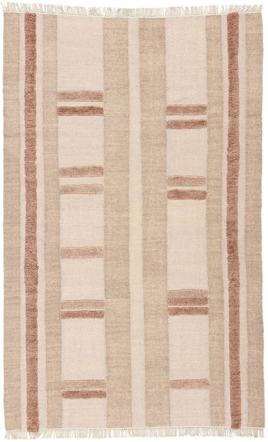 5 x 8 Organic Modern High-Low Kilim Rug 31004