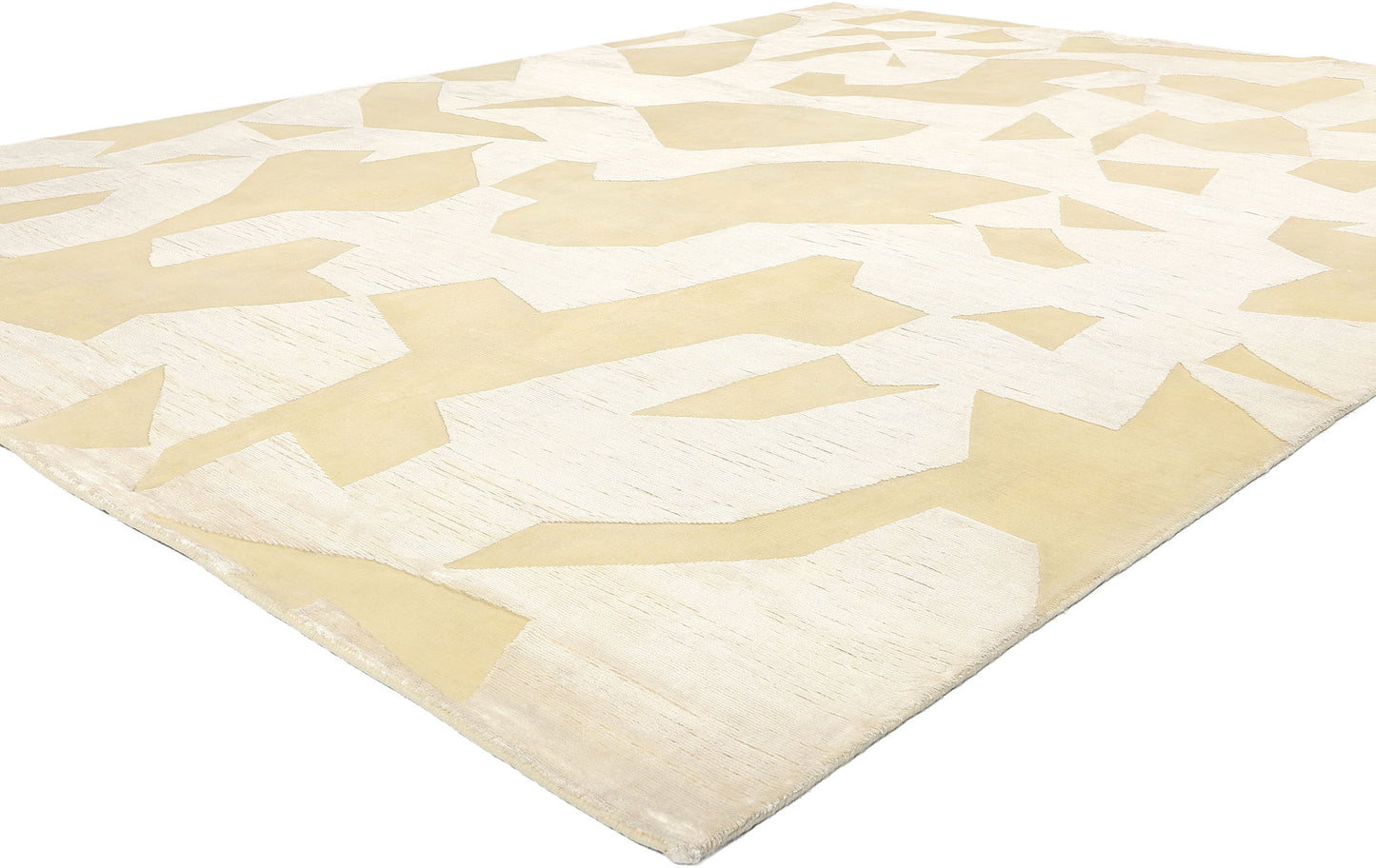 9 x 12 Organic Modern High-Low Wool and Silk Rug 31012