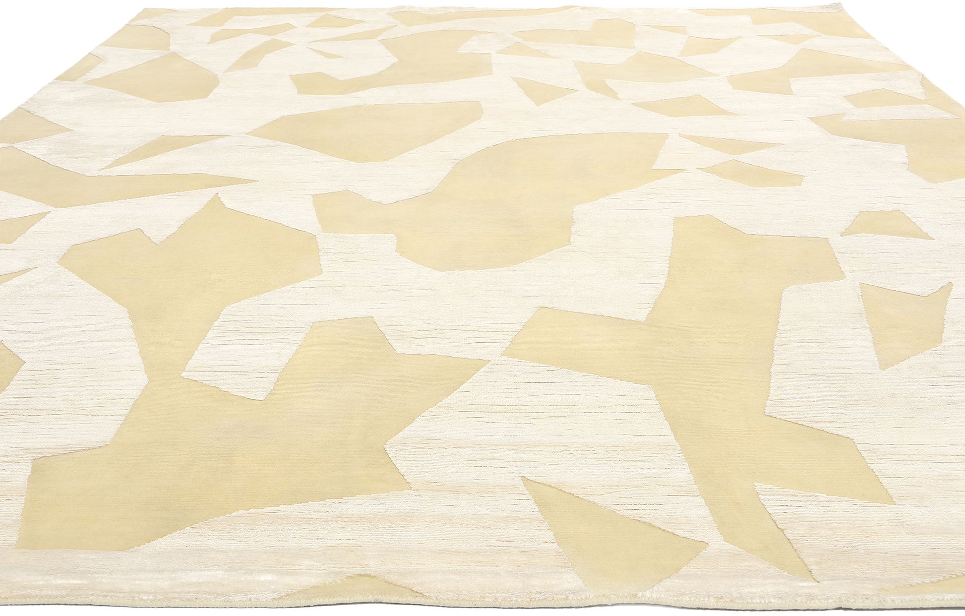 9 x 12 Organic Modern High-Low Wool and Silk Rug 31012