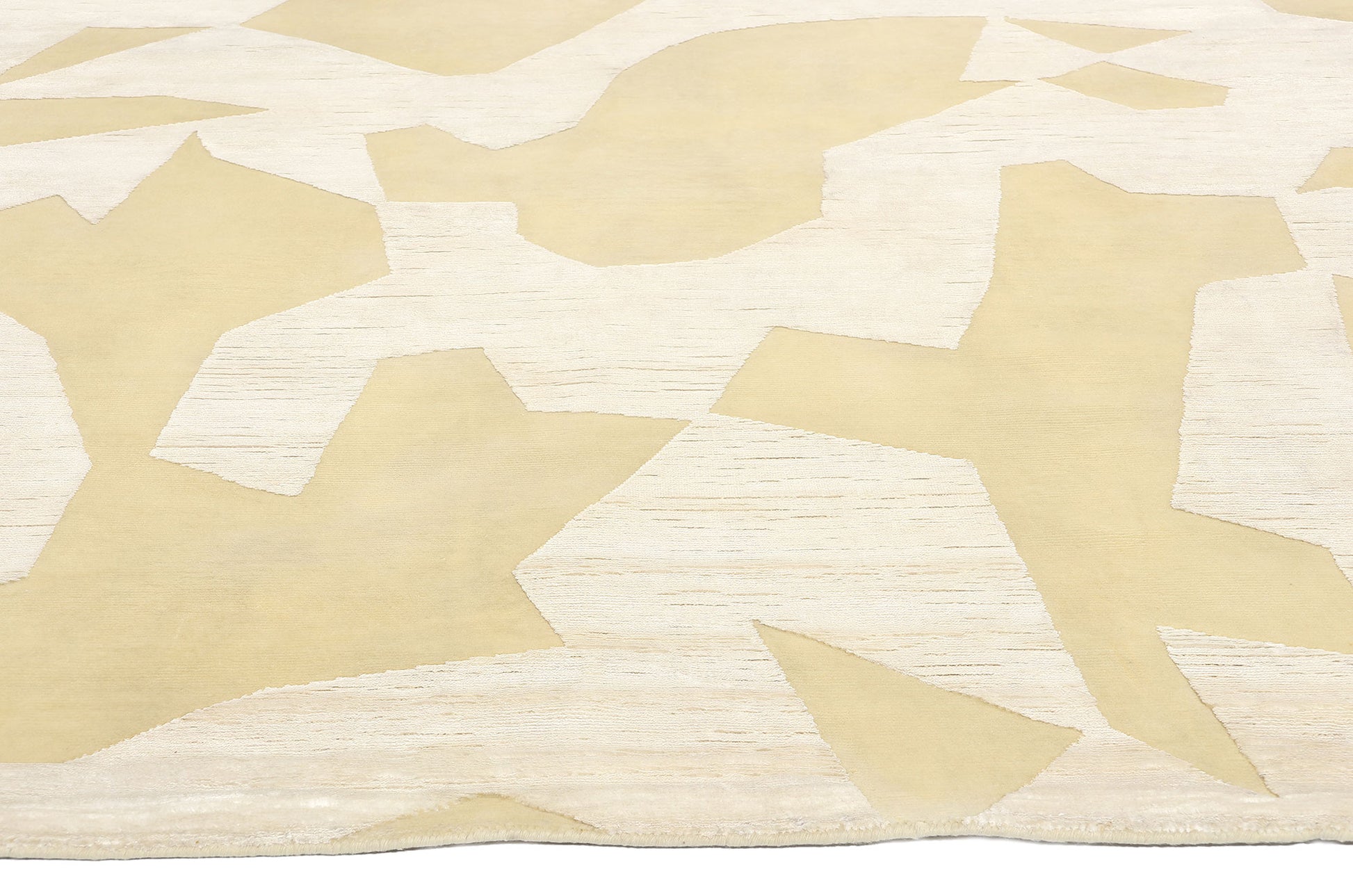 9 x 12 Organic Modern High-Low Wool and Silk Rug 31012