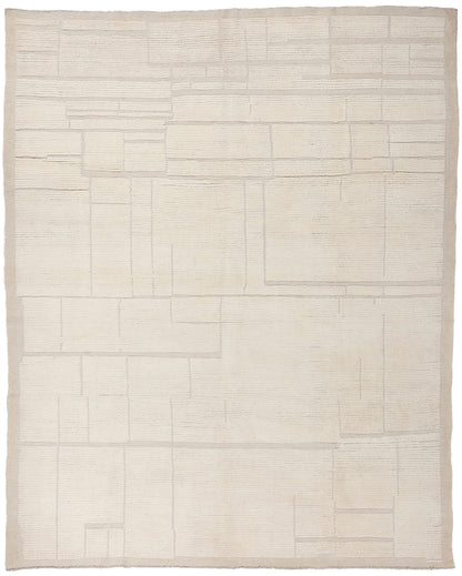 8 x 10 Organic Modern Ivory Moroccan High-Low Rug 81104