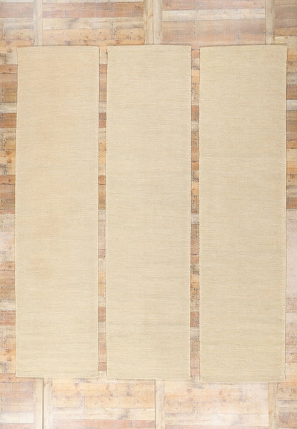 3 x 12 Organic Modern Japandi Kilim Rug 31132