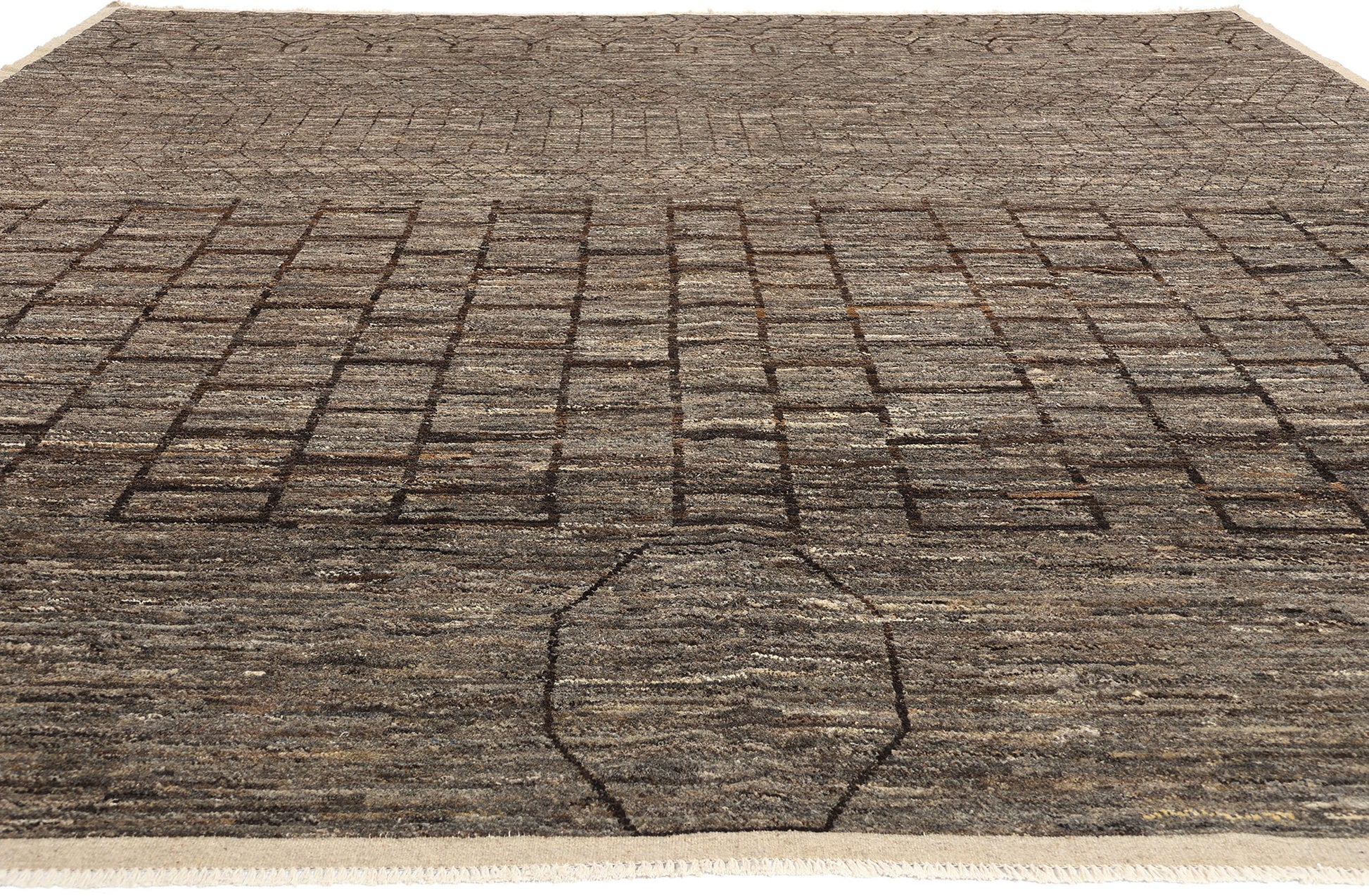 12 x 15 Organic Modern Brutalist Moroccan Rug 81116