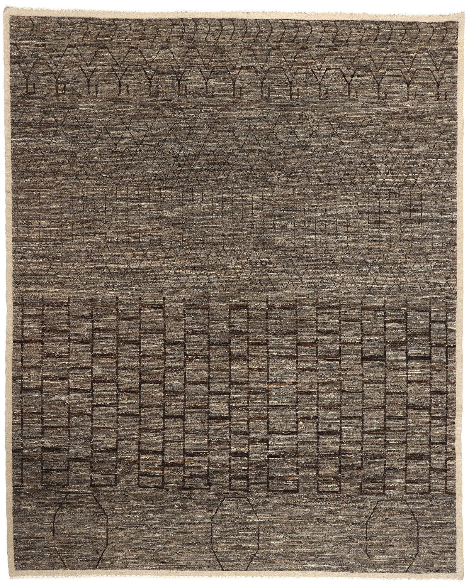 12 x 15 Organic Modern Brutalist Moroccan Rug 81116