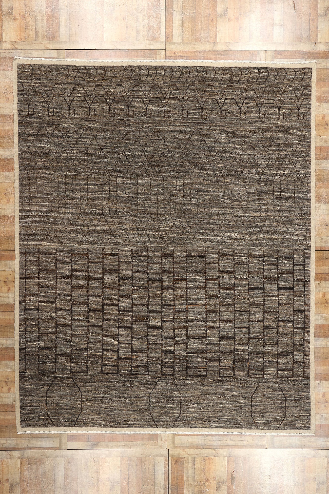12 x 15 Organic Modern Brutalist Moroccan Rug 81116